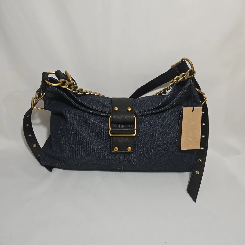 Steve Madden Balyssa Dark Demin Large Demin Hobo Purse